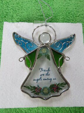 Glass Friendship Angel Ornament - NEW